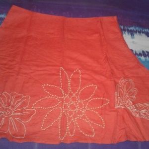 Orange flower skirt